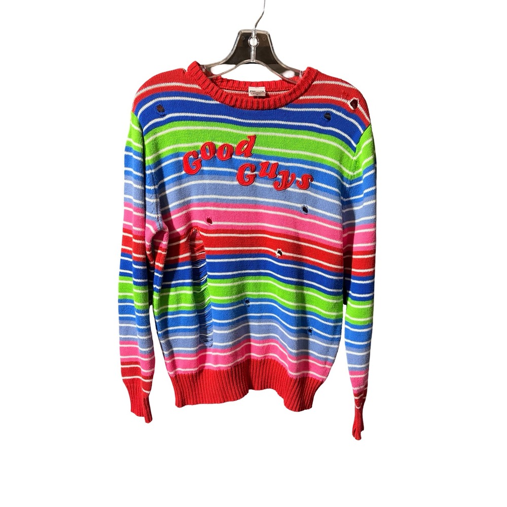 Chucky Good Guys Distressed‎ Sweater Unisex Medium Multicolor